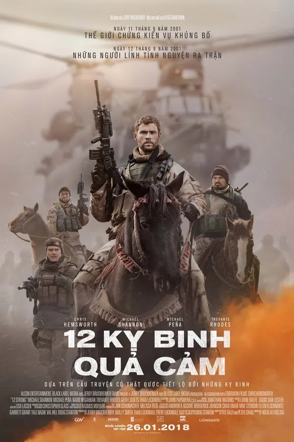 Poster phim 12 Kỵ Binh Quả Cảm trên SubNhanh