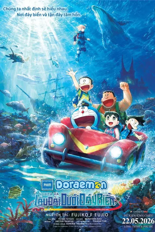 Poster phim Doraemon: Nobita và Lâu Đài Dưới Đáy Biển (Phiên Bản Mới) trên SubNhanh